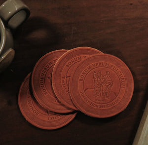 Leather Coasters - set of 4