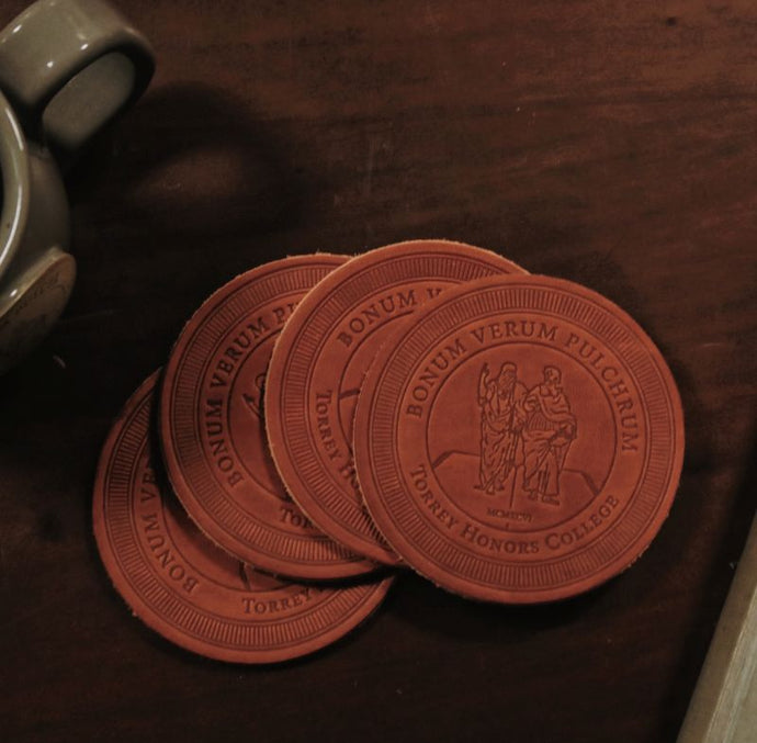 Leather Coasters - set of 4